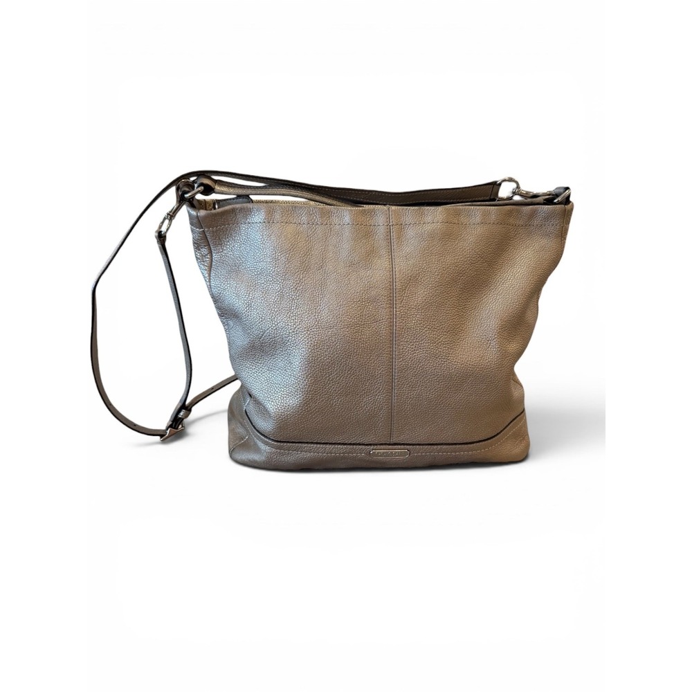 Coach Gold Metallic Pebbled Leather Shoulder Crossbody Bag F1357-F23293 Vintage